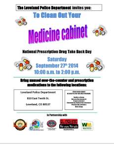 2014 Loveland Drug Take Back Flier